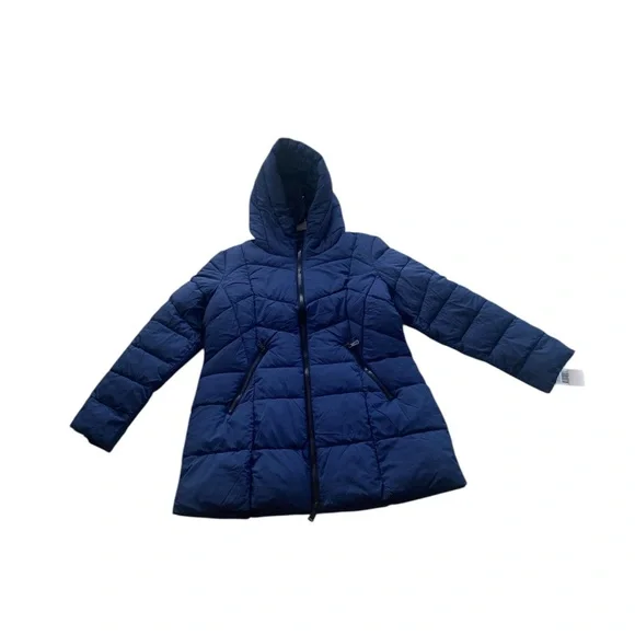 Bernardo hooded quilted puffer coat,zip-front closure & side zip pockets XL NWT - Picture 2 of 10